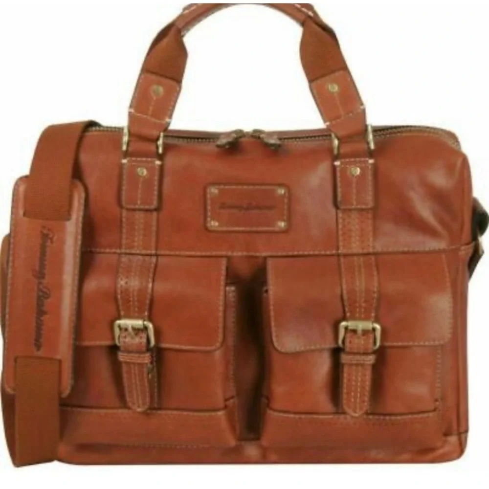 Gorgeous Tommy Bahama Leather Briefcase messenger bag